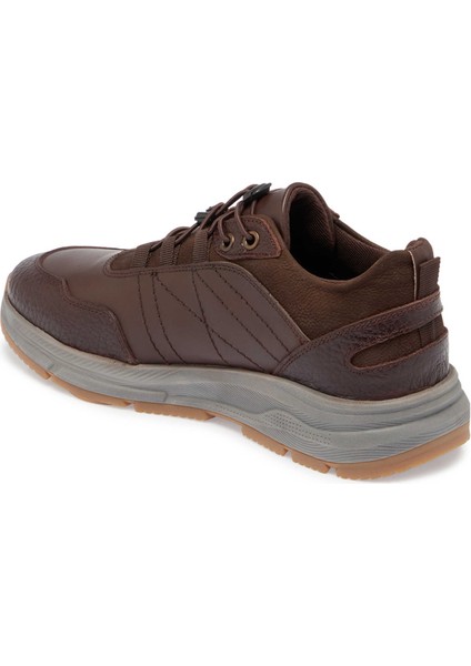 Kahve Hakiki Deri Erkek Sneaker - E24S1AY57096-A24 fiyatları