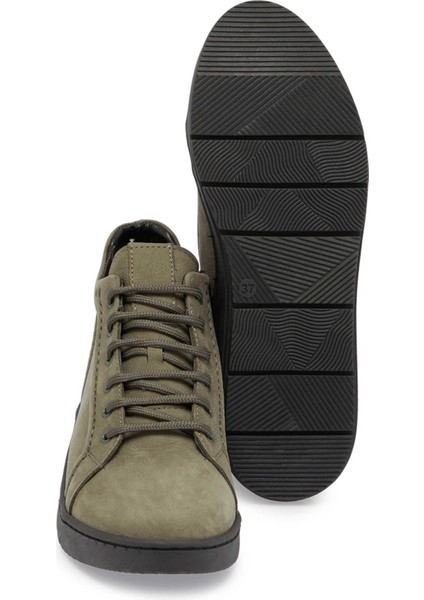 Yeşil Hakiki Nubuk Deri Kadın Casual Bot - K24K1BT67633-G98 fırsatları