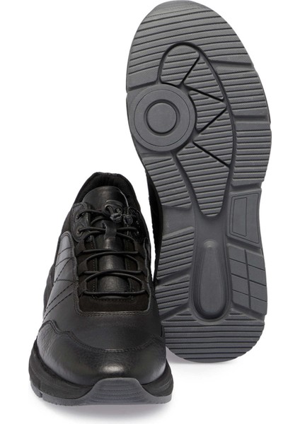 Siyah Hakiki Deri Erkek Sneaker - E24S1AY57096-A23 fırsatları