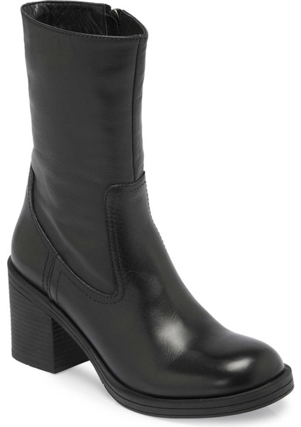 Siyah Hakiki Deri Kadın Klasik Bot - K24K1BT67551-A23