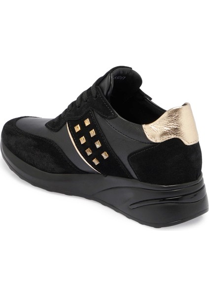 Siyah Hakiki Deri Kadın Sneaker - K24S1AY67721-A23 fiyatları
