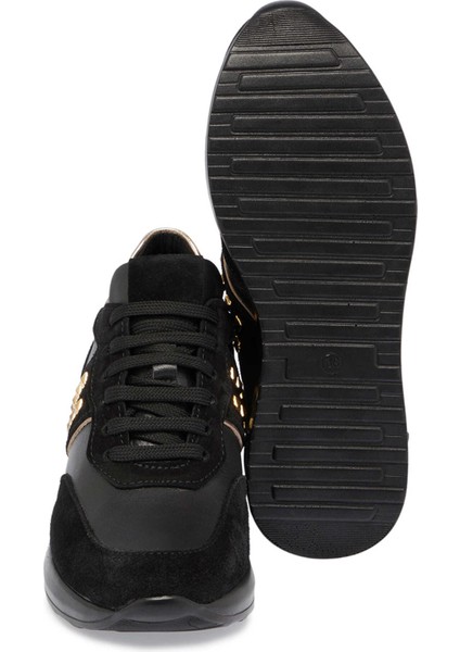 Siyah Hakiki Deri Kadın Sneaker - K24S1AY67721-A23 fırsatları