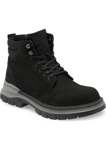 Siyah Hakiki Nubuk Deri Erkek Casual Bot - E24K1BT56941-A64