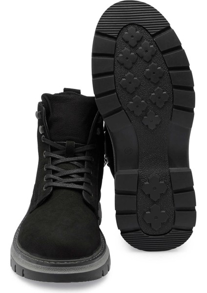 Siyah Hakiki Nubuk Deri Erkek Casual Bot - E24K1BT56941-A64 fırsatları