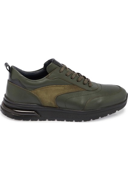 Yeşil Hakiki Deri Erkek Sneaker - E24S1AY57026-H48 modelleri