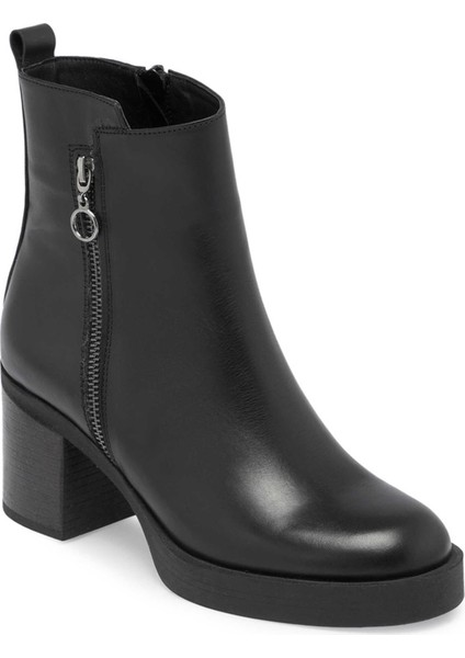 Siyah Hakiki Deri Kadın Klasik Bot - K24K1BT67627-A23