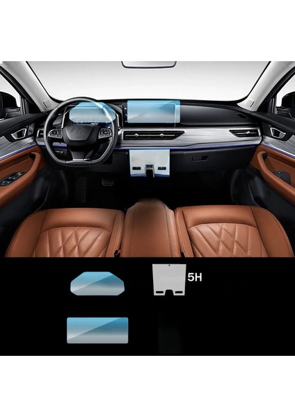 Chery Tiggo 8 Pro Uyumlu Navigasyon Dijital Gösterge Klima Kontrol Ekranı 3'lü Set