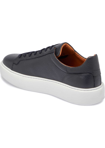 Lacivert Hakiki Deri Erkek Sneaker - E24S1AY56961-A38 fiyatları