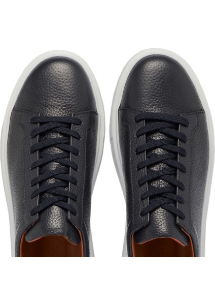 Lacivert Hakiki Deri Erkek Sneaker - E24S1AY56961-A38 indirimleri