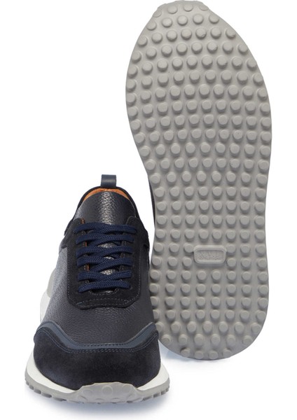Lacivert Hakiki Deri Erkek Sneaker - E24S1AY56959-W32 fırsatları