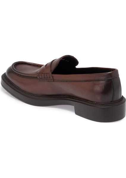 Kahve Hakiki Deri Erkek Casual Ayakkabı - E24S1AY57041-B90 fiyatları