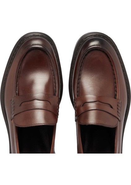 Kahve Hakiki Deri Erkek Casual Ayakkabı - E24S1AY57041-B90 indirimleri