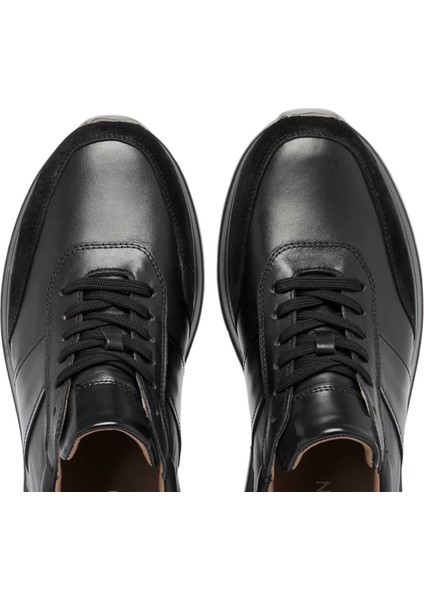 Siyah Hakiki Deri Erkek Sneaker - E24S1AY57082-W19 indirimleri