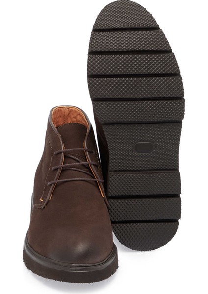 Kahve Hakiki Nubuk Deri Erkek Casual Bot - E24K1BT57014-A39 fırsatları