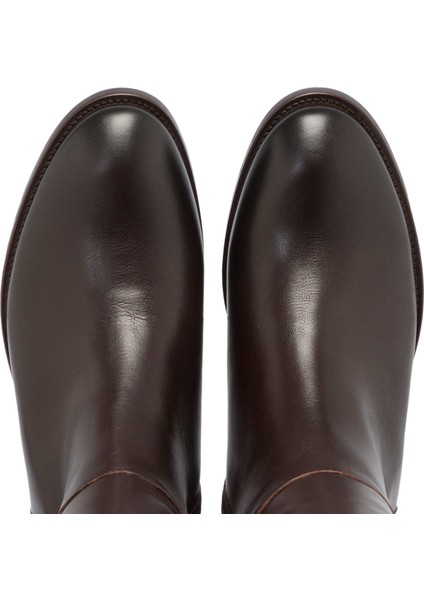 Kahve Hakiki Deri Kadın Klasik Çizme - K24K1CM67555-A24 indirimleri
