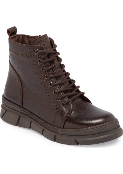 Kahve Hakiki Deri Kadın Casual Bot - K24K1BT67683-A42