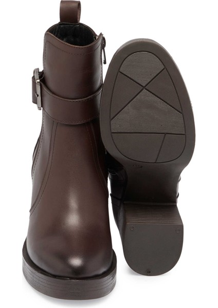 Kahve Hakiki Deri Kadın Casual Bot - K24K1BT67623-A24 fırsatları