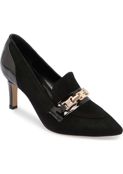 Siyah Hakiki Süet Deri Kadın Stiletto - K24S1AY67515-A01