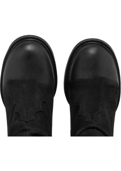 Siyah Hakiki Nubuk Deri Kadın Casual Bot - K24K1BT67590-A64 indirimleri