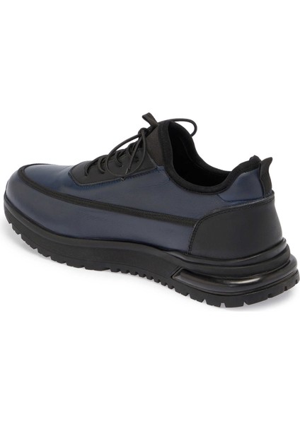 Lacivert Hakiki Deri Erkek Sneaker - E24S1AY57027-A31 fiyatları