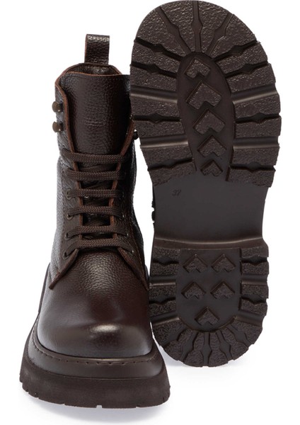 Kahve Hakiki Deri Kadın Casual Bot - K24K1BT67583-A42 fırsatları