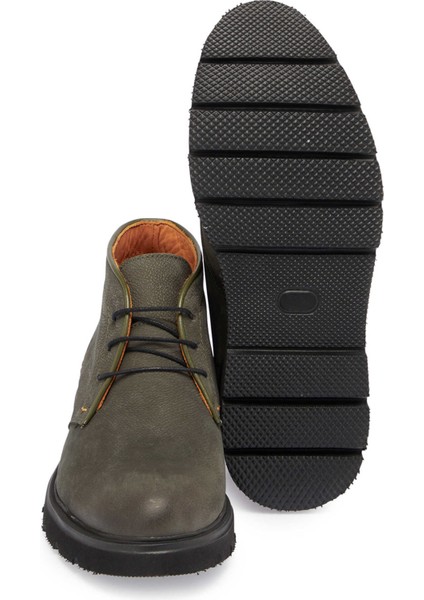 Yeşil Hakiki Nubuk Deri Erkek Casual Bot - E24K1BT57014-G98 fırsatları