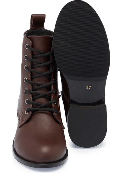 Kahve Hakiki Deri Kadın Casual Bot - K24K1BT67741-A24 fırsatları
