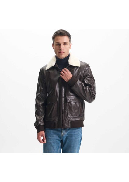 Kahve Hakiki Deri Erkek Hakiki Deri Kaban - E24KDM310589-Q4Q