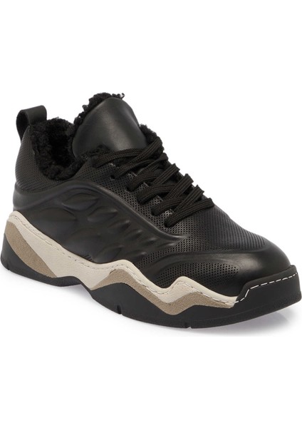Siyah Hakiki Deri Kadın Sneaker - K24S1AY67536-A01