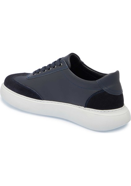 Lacivert Hakiki Deri Erkek Sneaker - E25I1AY57223-A31 fiyatları