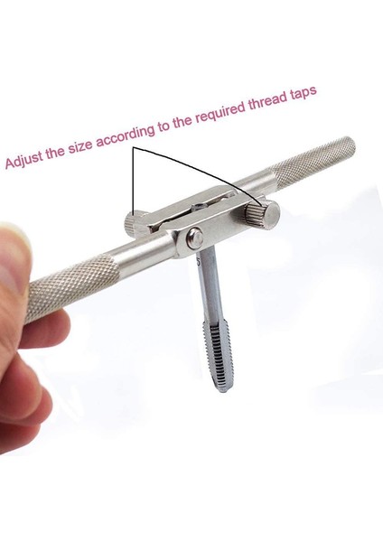 Adet 7.7 Inç Uzun T-Kolu Cırcır Musluk Tutucu Ayarlama ve Anahtarı M4-M12 Makine Vida Konu Metrik Fiş Dokunun (Yurt Dışından) modelleri