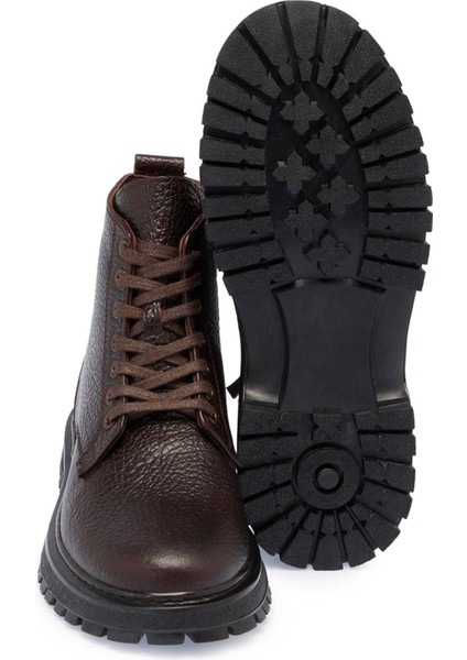 Kahve Hakiki Deri Erkek Casual Bot - E24K1BT57135-A24 fırsatları