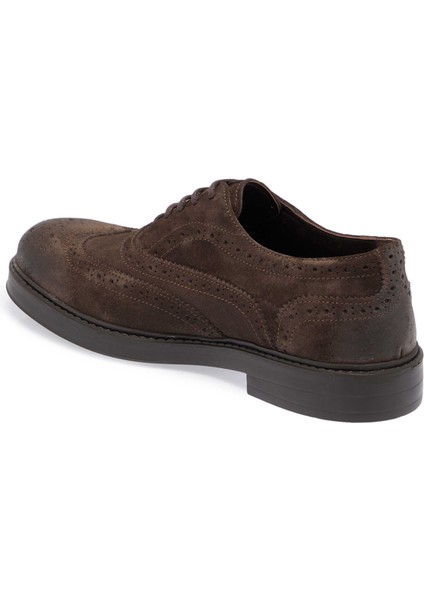 Kahve Hakiki Süet Deri Erkek Klasik Ayakkabı - E24S1AY56970-B85 fiyatları