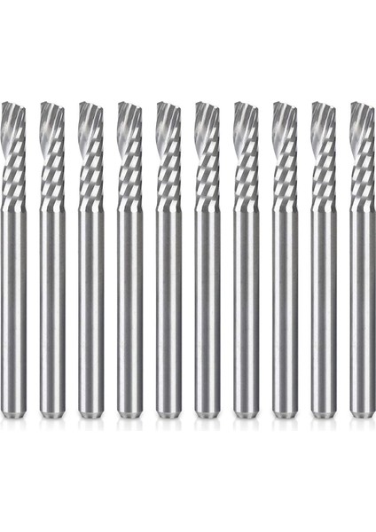 10 Paket Cnc Freze Uçları 1/8 Inç Shank Spiral Upcut Yönlendirici Bit Tek Flüt Uçlu Freze Seti Freze Kesici Tungsten Çelik Gravür Oyma Araçları Kiti Mdf Ahşap Akrilik Pvc (Yurt Dışından)