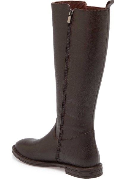 Kahve Hakiki Deri Kadın Klasik Çizme - K24K1CM67682-A42 fiyatları