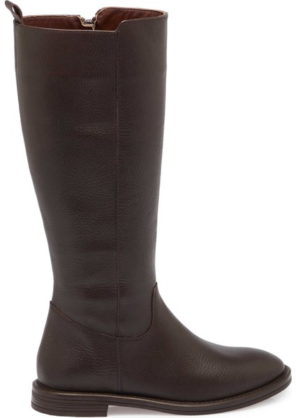Kahve Hakiki Deri Kadın Klasik Çizme - K24K1CM67682-A42 modelleri