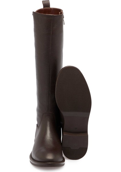 Kahve Hakiki Deri Kadın Klasik Çizme - K24K1CM67682-A42 fırsatları