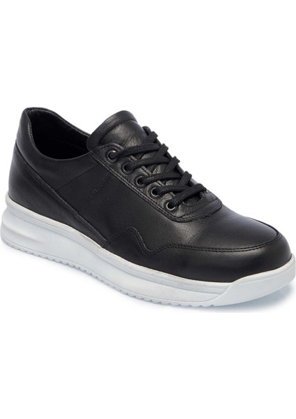 Siyah Hakiki Deri Erkek Sneaker - E25I1AY57305-A23