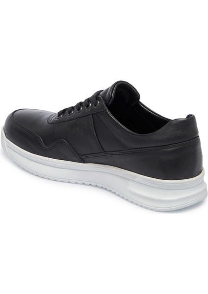 Siyah Hakiki Deri Erkek Sneaker - E25I1AY57305-A23 fiyatları