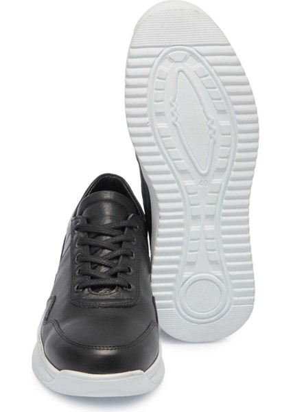 Siyah Hakiki Deri Erkek Sneaker - E25I1AY57305-A23 fırsatları