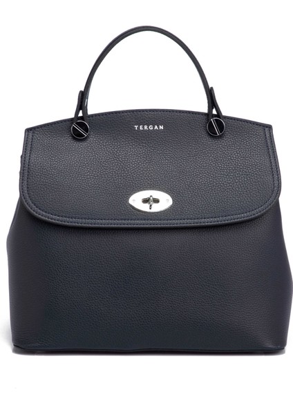 Lacivert Hakiki Deri Kadın El Çantası - S25Y1BC79121-A38