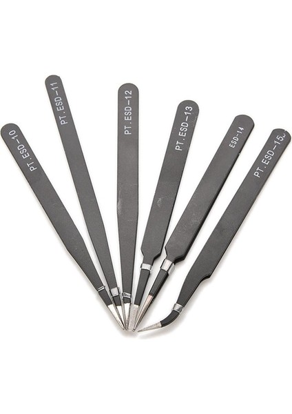 6x Anti-Statik Karbon Çelik Bakım Onarım Güvenli Cımbız Düz Alet Seti (Yurt Dışından) fiyatları