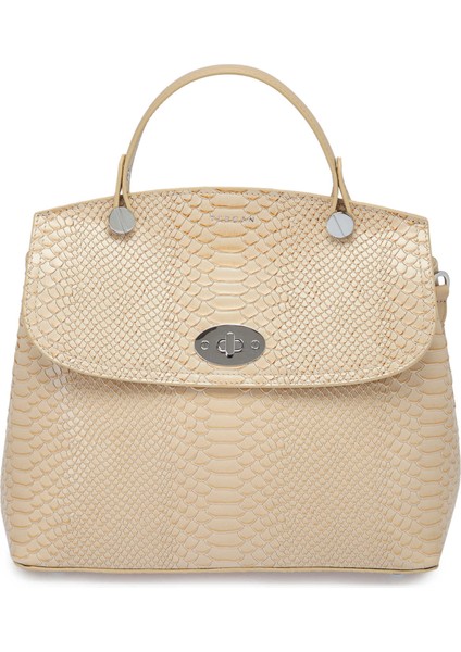 Bej Hakiki Deri Kadın El Çantası - S25Y1BC79121-B63