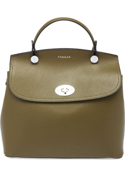 Yeşil Hakiki Deri Kadın El Çantası - S25Y1BC79121-T7N