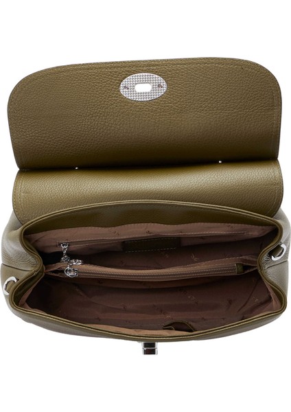 Yeşil Hakiki Deri Kadın El Çantası - S25Y1BC79121-T7N fırsatları