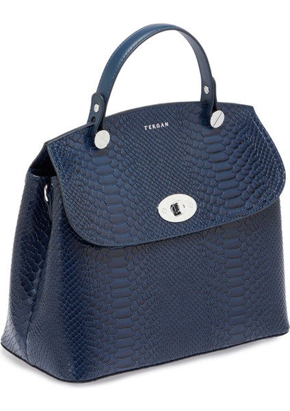 Lacivert Hakiki Deri Kadın El Çantası - S25Y1BC79121-G9C fiyatları