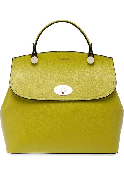 Yeşil Hakiki Deri Kadın El Çantası - S25Y1BC79121-T7A