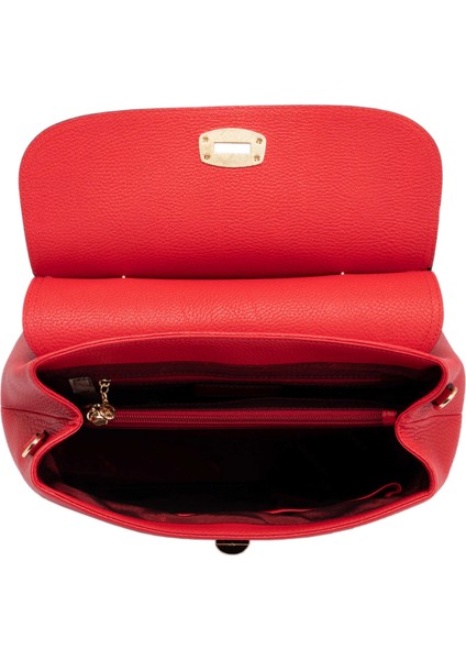 Kırmızı Hakiki Deri Kadın El Çantası - S25Y1BC79121-B68 fırsatları