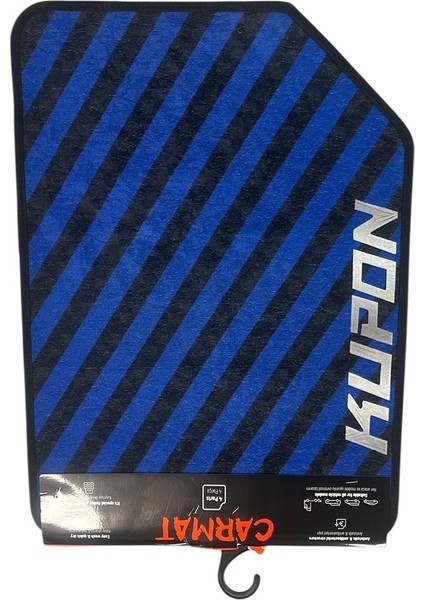 Universal Kupon Mavi Dekor Paspas Kaydırmaz Taban Yıkanabilir