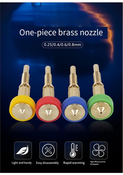 Klon Nozul All-1 In-1 Bimetal Nozullar Hotend Extruder Için Heatbreak Pirinç Titanyum 0.25MM (Yurt Dışından) modelleri